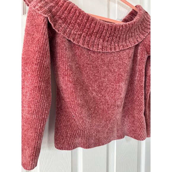 Forever 21 Contemporary Pink Off Shoulder Sweater Y2K Fashion Sz XL - Picture 2 of 5
